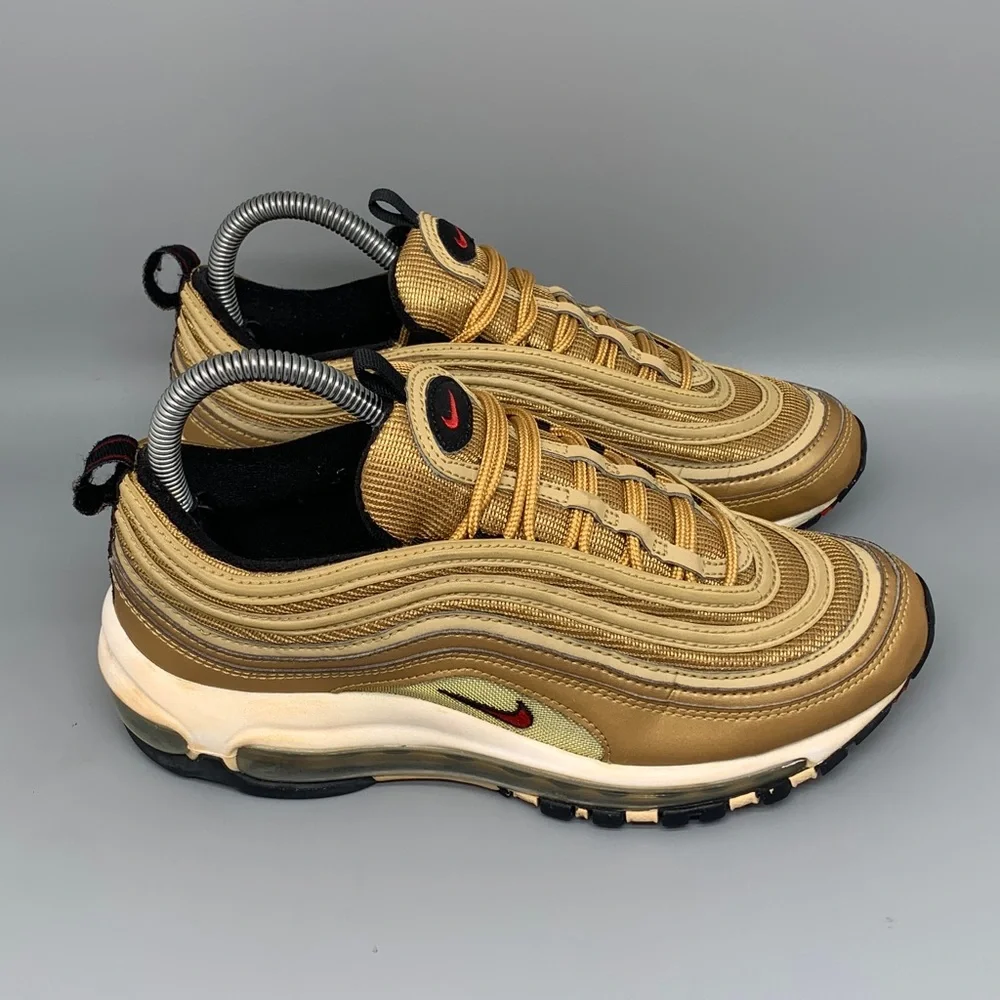 Nike Air Max 97 Metallic Gold Running Shoes‎ 885691-700 Women’s Size 7.5